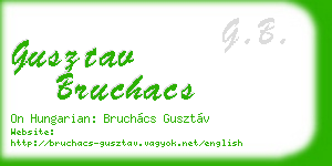 gusztav bruchacs business card